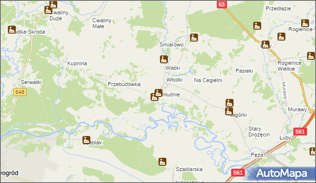 mapa Chludnie, Chludnie na mapie Targeo