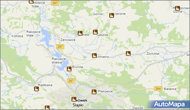mapa Chmielno gmina Lwówek Śląski, Chmielno gmina Lwówek Śląski na mapie Targeo