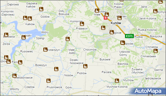 mapa Chocimów, Chocimów na mapie Targeo