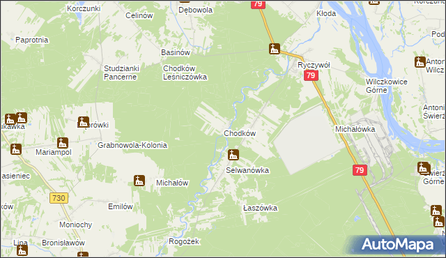 mapa Chodków, Chodków na mapie Targeo