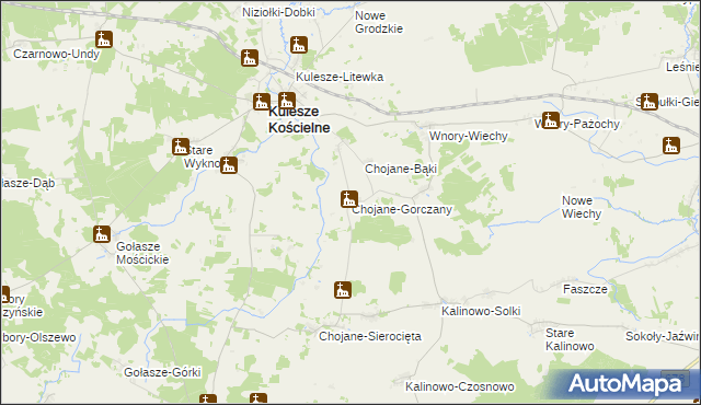 mapa Chojane-Gorczany, Chojane-Gorczany na mapie Targeo
