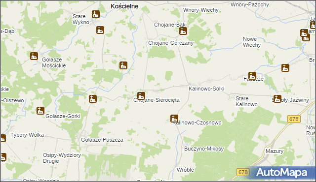 mapa Chojane-Pawłowięta, Chojane-Pawłowięta na mapie Targeo