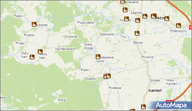 mapa Cholewiana Góra, Cholewiana Góra na mapie Targeo