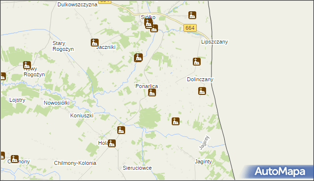 mapa Chorużowce, Chorużowce na mapie Targeo