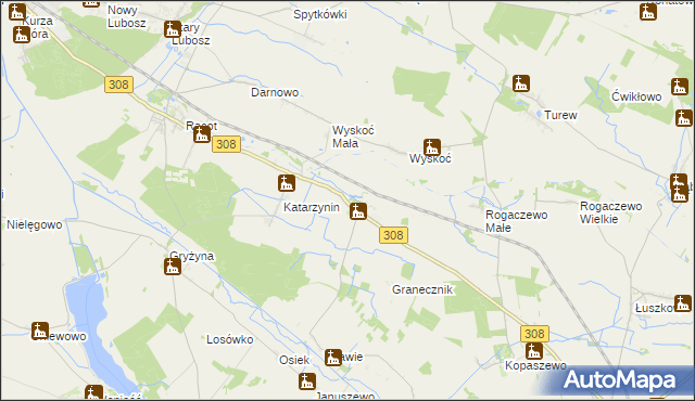 mapa Choryń, Choryń na mapie Targeo