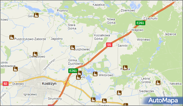mapa Chorzałki, Chorzałki na mapie Targeo