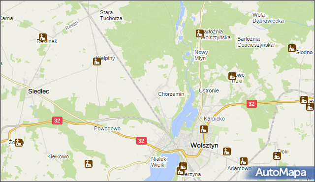 mapa Chorzemin, Chorzemin na mapie Targeo