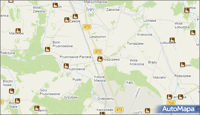 mapa Choszczewo gmina Szadek, Choszczewo gmina Szadek na mapie Targeo