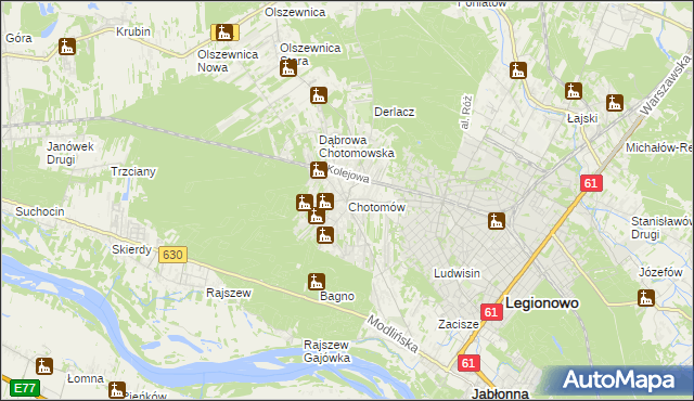 mapa Chotomów, Chotomów na mapie Targeo