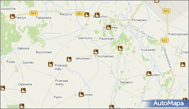 mapa Chromakowo, Chromakowo na mapie Targeo