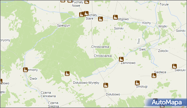 mapa Chrościanka, Chrościanka na mapie Targeo