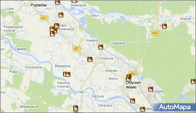mapa Chróścice, Chróścice na mapie Targeo