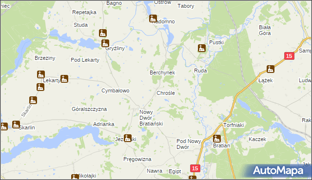 mapa Chrośle, Chrośle na mapie Targeo