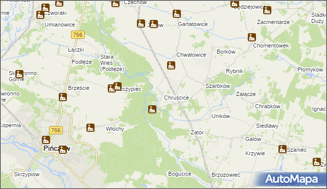 mapa Chruścice, Chruścice na mapie Targeo