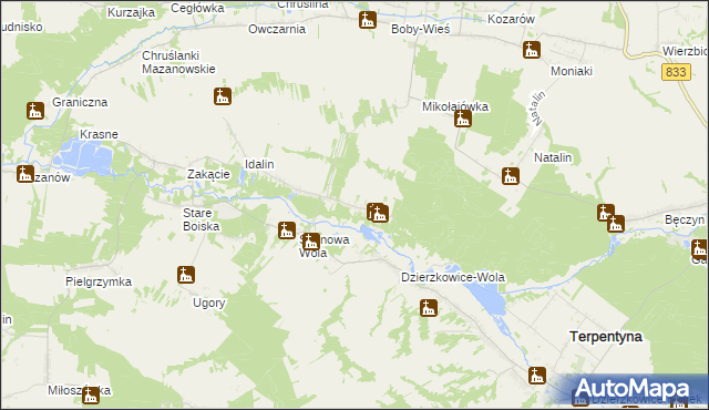 mapa Chruślanki Józefowskie, Chruślanki Józefowskie na mapie Targeo