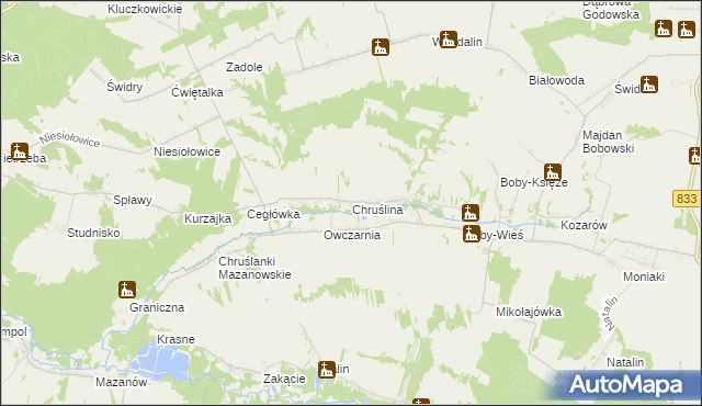 mapa Chruślina, Chruślina na mapie Targeo