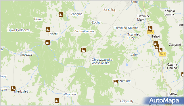 mapa Chruszczewka Szlachecka, Chruszczewka Szlachecka na mapie Targeo