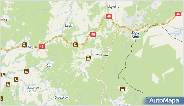 mapa Chwalisław, Chwalisław na mapie Targeo