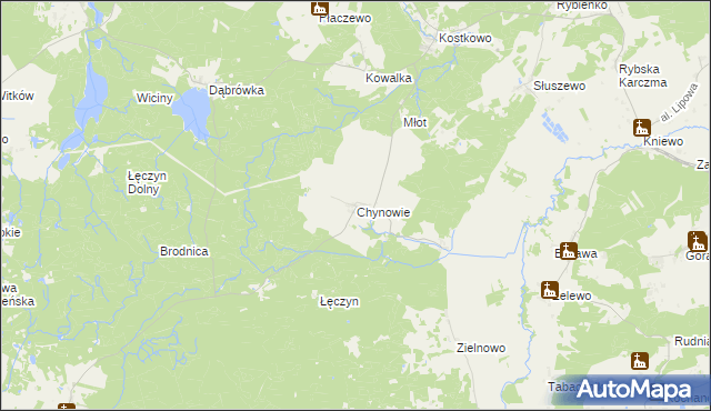 mapa Chynowie, Chynowie na mapie Targeo
