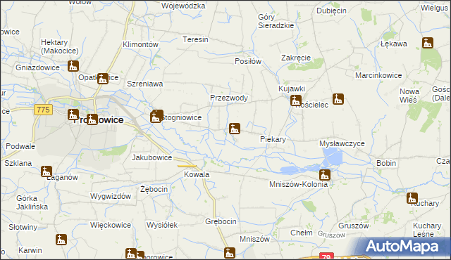mapa Ciborowice, Ciborowice na mapie Targeo