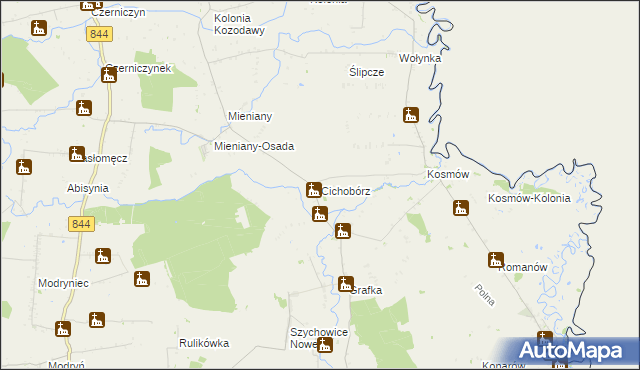 mapa Cichobórz, Cichobórz na mapie Targeo