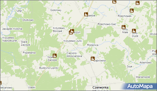 mapa Cieciórki Szlacheckie, Cieciórki Szlacheckie na mapie Targeo