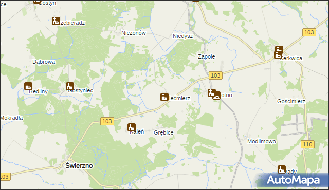 mapa Ciećmierz, Ciećmierz na mapie Targeo