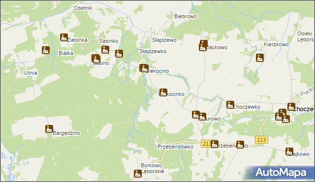 mapa Ciekocinko, Ciekocinko na mapie Targeo