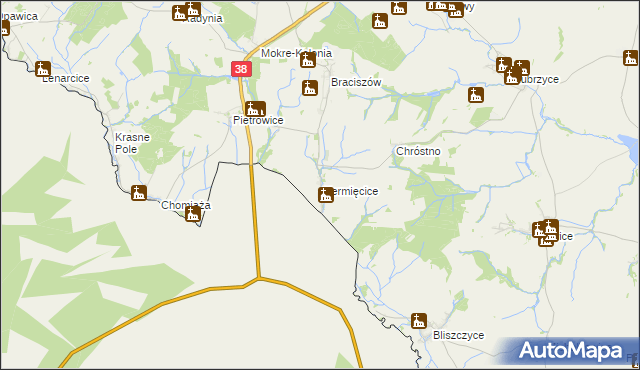 mapa Ciermięcice, Ciermięcice na mapie Targeo