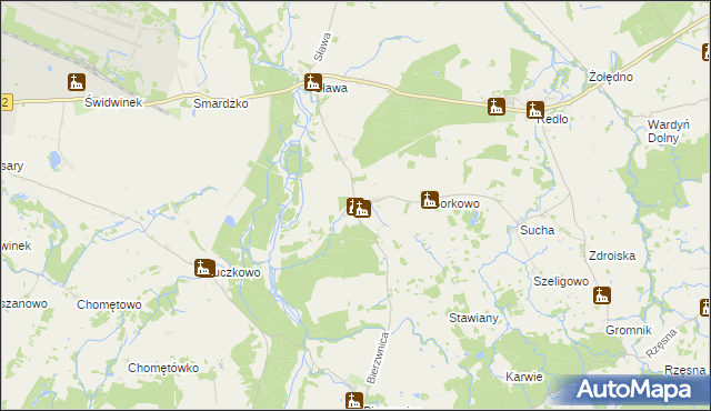 mapa Cieszeniewo, Cieszeniewo na mapie Targeo