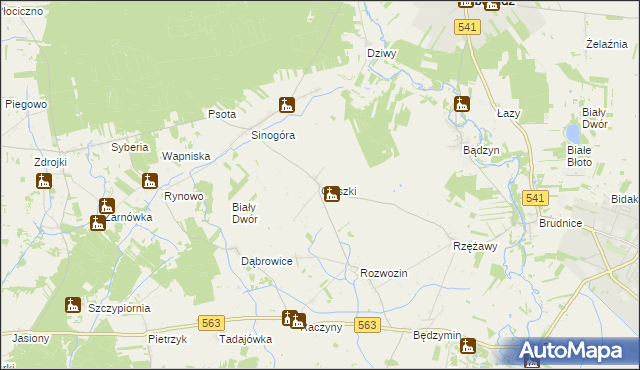 mapa Cieszki, Cieszki na mapie Targeo