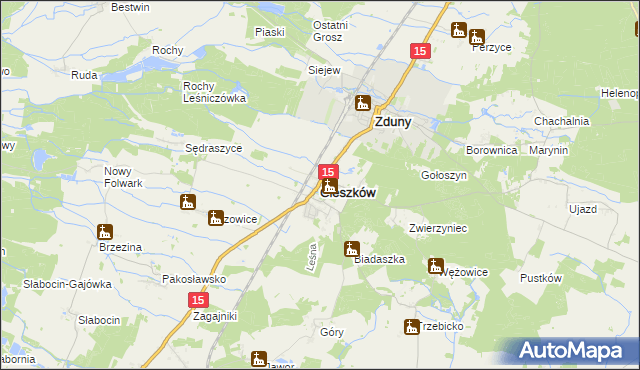 mapa Cieszków, Cieszków na mapie Targeo