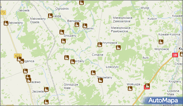 mapa Cimanie, Cimanie na mapie Targeo