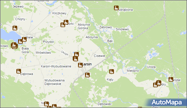 mapa Cisewie, Cisewie na mapie Targeo