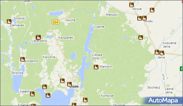 mapa Cisowa Góra, Cisowa Góra na mapie Targeo