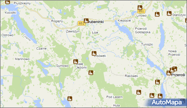 mapa Cisówek gmina Dubeninki, Cisówek gmina Dubeninki na mapie Targeo