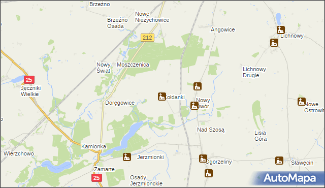 mapa Cołdanki, Cołdanki na mapie Targeo