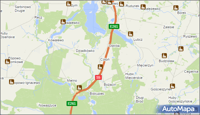 mapa Cotoń, Cotoń na mapie Targeo