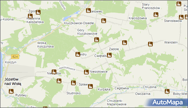 mapa Ćwiętalka, Ćwiętalka na mapie Targeo