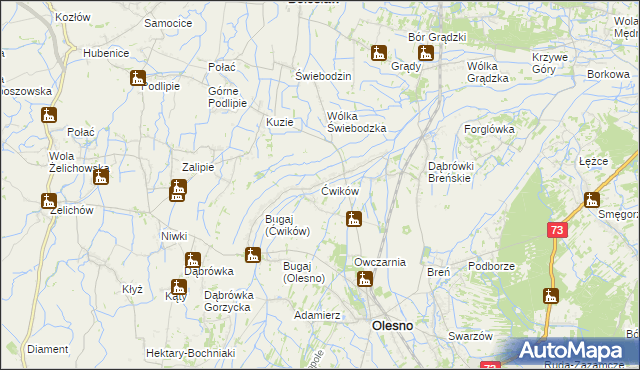 mapa Ćwików, Ćwików na mapie Targeo