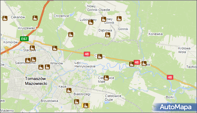 mapa Cygan, Cygan na mapie Targeo