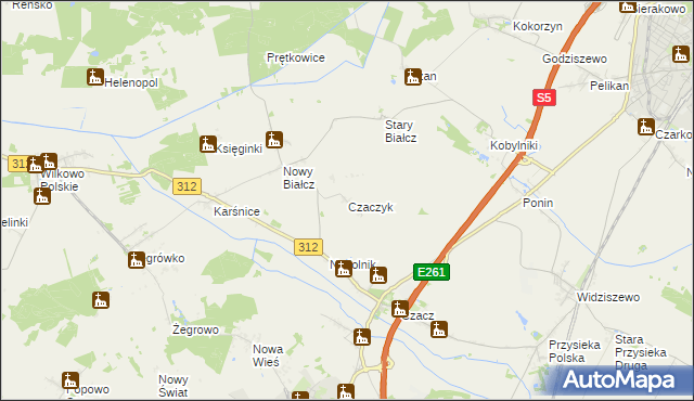 mapa Czaczyk, Czaczyk na mapie Targeo
