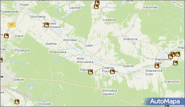 mapa Czajków Północny, Czajków Północny na mapie Targeo