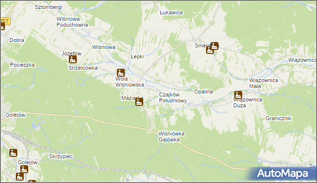 mapa Czajków Południowy, Czajków Południowy na mapie Targeo