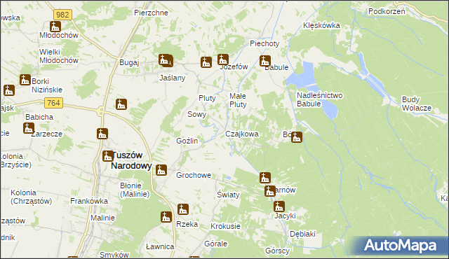 mapa Czajkowa, Czajkowa na mapie Targeo