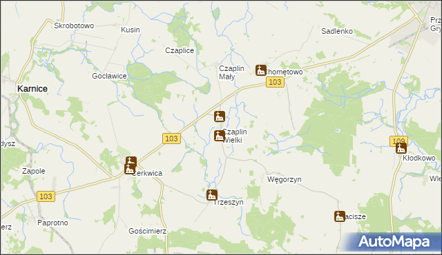 mapa Czaplin Wielki, Czaplin Wielki na mapie Targeo