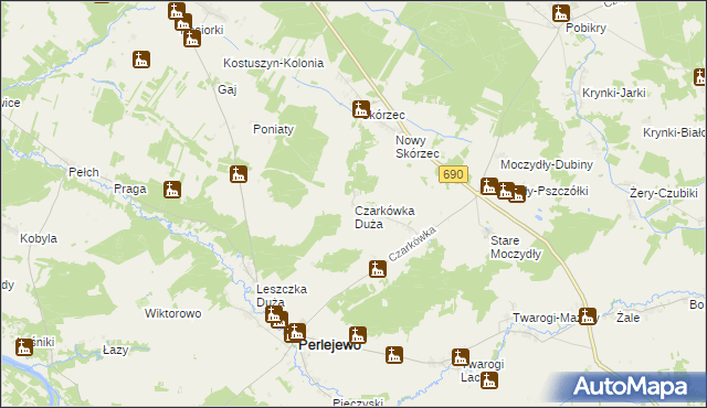 mapa Czarkówka Duża, Czarkówka Duża na mapie Targeo