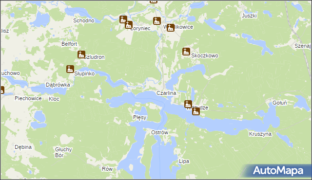mapa Czarlina, Czarlina na mapie Targeo