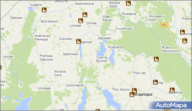 mapa Czarna Buchta, Czarna Buchta na mapie Targeo