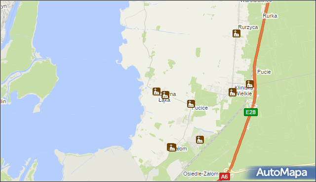 mapa Czarna Łąka, Czarna Łąka na mapie Targeo